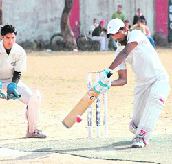The league match between Young Star and Royal Cricket Academy in progress at the District Cricket League in Dehradun on Saturday.