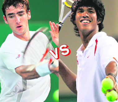 Marin Cilic and (right) Somdev Devvarman