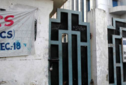 An industrial unit lying closed in Gurgaon because of recession
