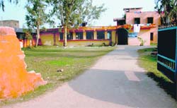 The building that houses the Nari Niketan and the Bal Ashram in RS Pura.