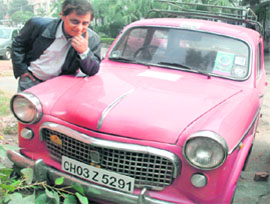 Tapesh Sharma with his Fiat