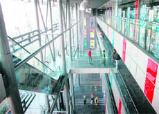 Vacant commercial space at one of the shopping malls in Chandigarh.