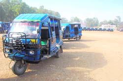 The Parade Ground that has been converted into a Vikram stand by the administration. 