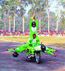 Jawans perform stunts on Army Day eve