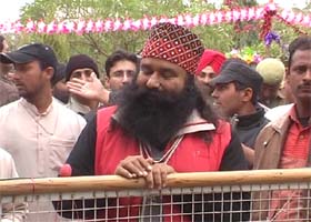 Dera Sacha Sauda chief at his native village Gurusar Modia