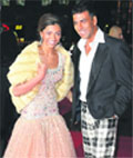 Bollywood actors Akshay Kumar (right) and Deepika Padukone