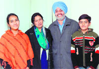 Pali Bhupinder (second from right) with his family