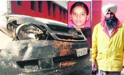 The Innova that hit a girl (inset) in Chandigarh on Monday; and (right) the driver of the vehicle who has been arrested.