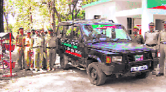 A fire control vehicle at the Malsi control room.