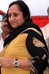 Surinder Kaur Badal, wife of CM Parkash Singh Badal, in Bathinda on Sunday. 