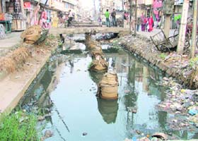 Ganda nullah that has become an eyesore in the old city area of Ludhiana