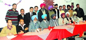 Varinder Singh Sant addresses a press conference after constituting the Punjab unit of the Anti-Corruption Crime Prevention Community-Oriented Policing Society