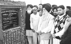 Chief Minister Parkash Singh Badal lays foundation stone of development works at Rajpura