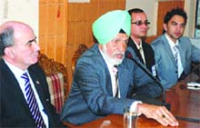 CT Group of Institutions chairman Charanjit Singh Channi addresses a press conference in Jalandhar 