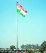 The highest National Flag hoisted in Kaithal on a trial basis.