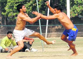 A game of kabaddi in progress in Chandigarh