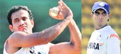 Irfan Pathan (L) and Ravindra Jadeja may get a look-in for the fourth ODI against Sri Lanka on Thursday as Indian captain MS Dhoni said after taking 3-0 lead in the 5-match series that India would like to test bench strength