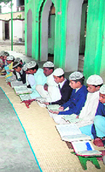 Muslim students at Kishanpur madrasa on Rajpur Road in Dehradun.