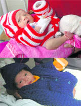 The two infants who were admitted to the PGI in Chandigarh on Friday.
