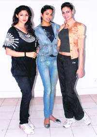 AWESOME THREESOME: (L-R) Tanvi Vyas, Parvathy Omanakuttan and Simran Mundi