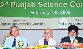 Eminent scientist Prof Yash Pal at the 12th Punjab Science Congress in Ludhiana on Saturday.