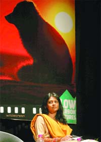 Actor/director Nandita Das at the Wildscreen Film Festival in New Delhi