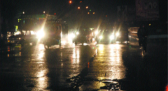 Tribune lensman Pawan Sharma captures a shot on a rainy evening in Jalandhar