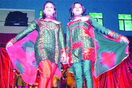Student of KMV College during a fashion show in Jalandhar