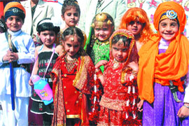 Students of Tagore Day Boarding School during baby show in Jalandhar