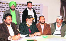 Organisers of Kila Raipur Sports Festival at a press conference in Ludhiana