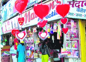 Gifts on display at a shop in Haridwar