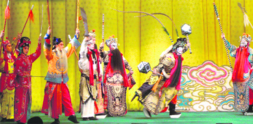 A scene from the Peking Opera, The Monkey King.