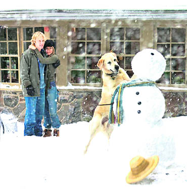 Owen Wilson and Jennifer Aniston in Marley & Me