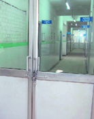 Empty OPD of Doon Hospital on Monday.