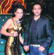 Actors Kangana Ranaut and Adhyayan Suman