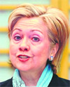 US Secretary of State Hillary Clinton delivers a speech upon her arrival at Tokyo's Haneda Airport on Monday.