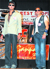 Boys walk the ramp during modelling competitions held at Art Gallary in Amritsar.