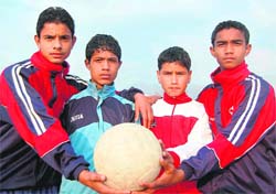 The students of Maharana Pratap Sports College who have been selected for national camp.