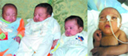 Quadruplets  Manav, Roshan, Rajan and Manmeet  born to Ramsisson Beokeenee.