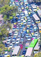 The CITU rally caused heavy traffic jam at Connaught Place in New Delhi on Wednesday.