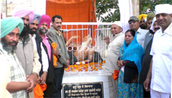The statue of Baba Farid unveiled at village Singhawala.
