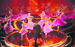 A. R. Rahman sings Jai Ho at the Kodak Theatre on Oscar nite.