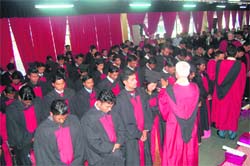 Graduates of the New Theological College at the 20th graduation ceremony in Dehradun on Wednesday. 