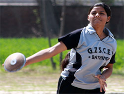 An athlete in motion at the Giani Zail Singh College of Engineering and Technology.