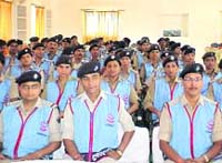 Tourist police personnel at a workshop in Dehradun