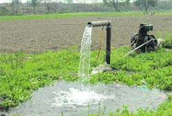 A file picture of a tubewell in Kargi village near Dehradun. 