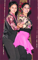 Girls perform a dance at the farewell party at the Government College for Women in Ludhiana on Friday.