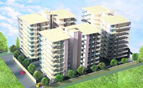 A model of Parvati Durga Cooperative Housing Society
