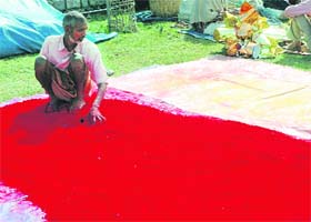 The Chowgan of Sujanpur Tihra during the Holi festival.