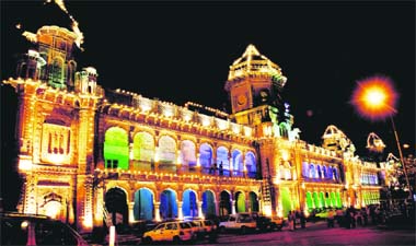 The Mubarak Mandi complex during the Jammu Festival. 